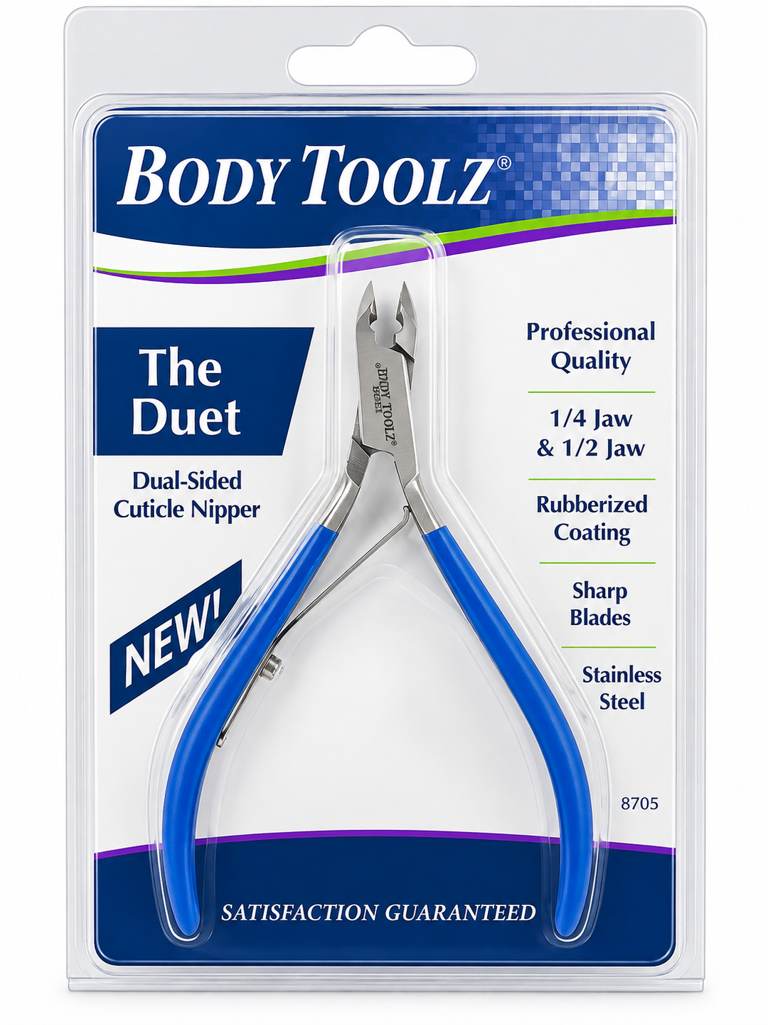 Body Toolz The Duet Dual-Sided Cuticle Nipper 1/4 Jaw & 1/2 Jaw #8705