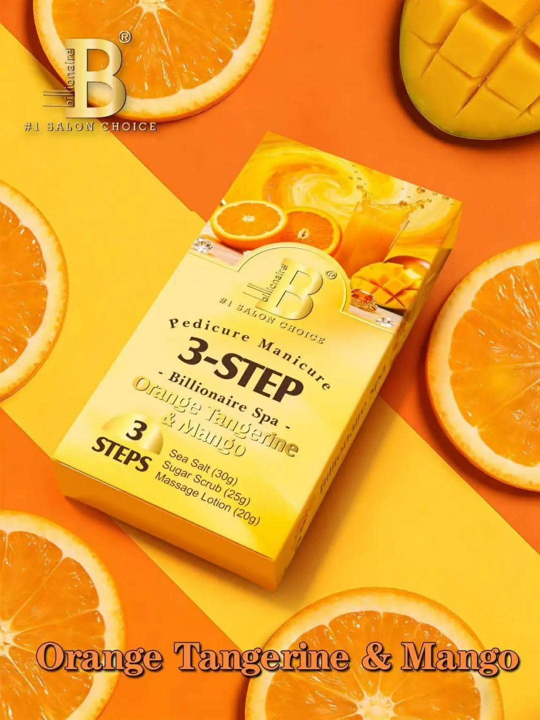 Billionaire Bubble Spa Nail Deluxe 3 Steps Pedicure Manicure Treatment Kit