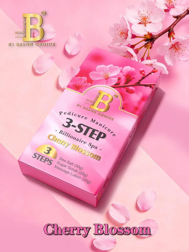 Billionaire Bubble Spa Nail Deluxe 3 Steps Pedicure Manicure Treatment Kit