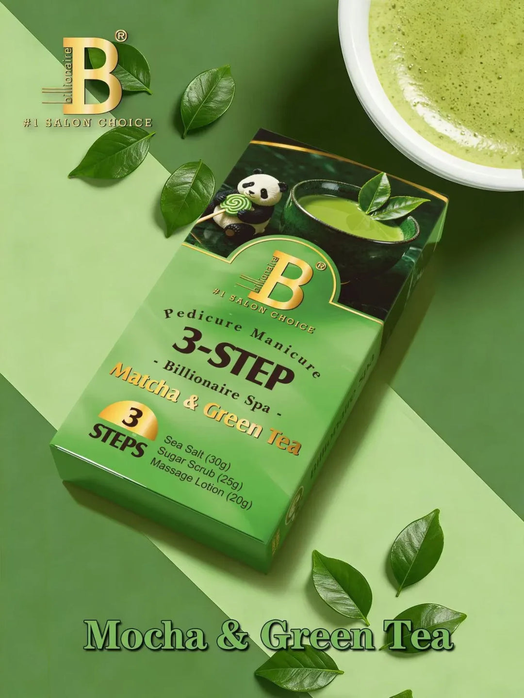 Billionaire Bubble Spa Nail Deluxe 3 Steps Pedicure Manicure Treatment Kit