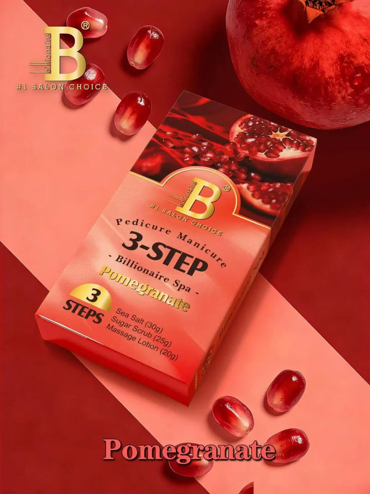 Billionaire Bubble Spa Nail Deluxe 3 Steps Pedicure Manicure Treatment Kit