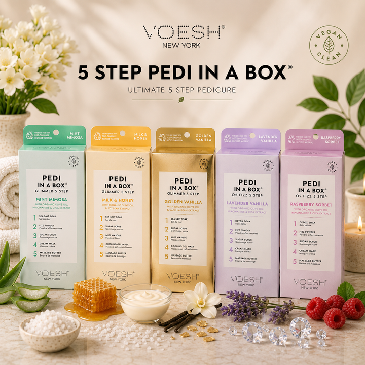 Voesh Pedi in a Box 5 Step | Disposable Spa Pedicure Kit