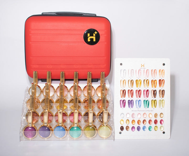 Hang Nail Products - Platinum Cat Eye Gel Combo (Spring & Autumn) | 36 Magnetic Colors, 18ml + Display
