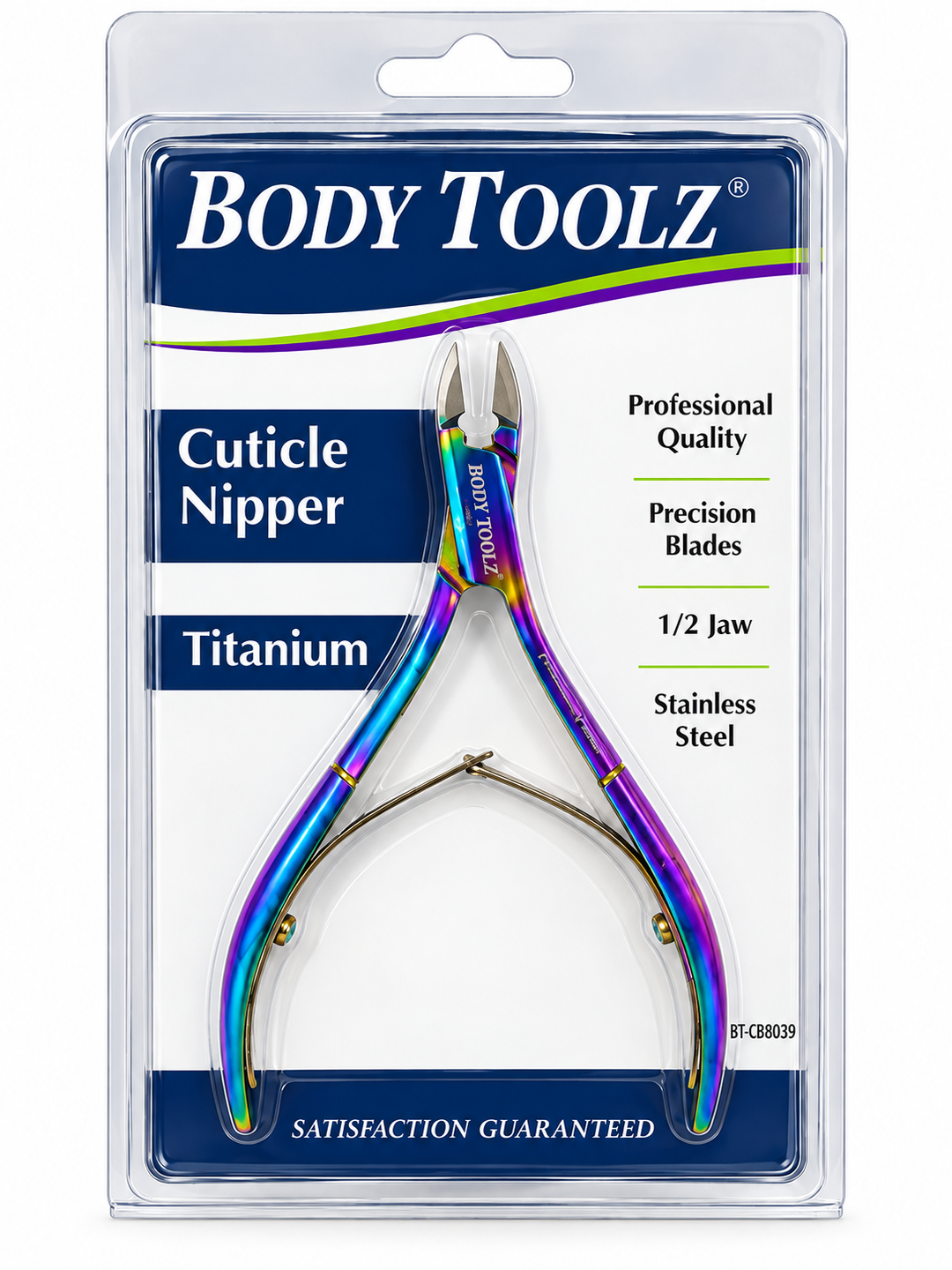 Body Toolz Titanium Cuticle Nipper 1/2 Jaw #8039