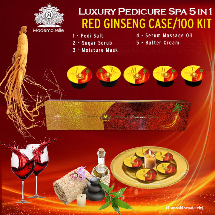 Mademoiselle Red Ginseng Spa Pedicure Spa 5-in-1 Luxury Pedicure Kit