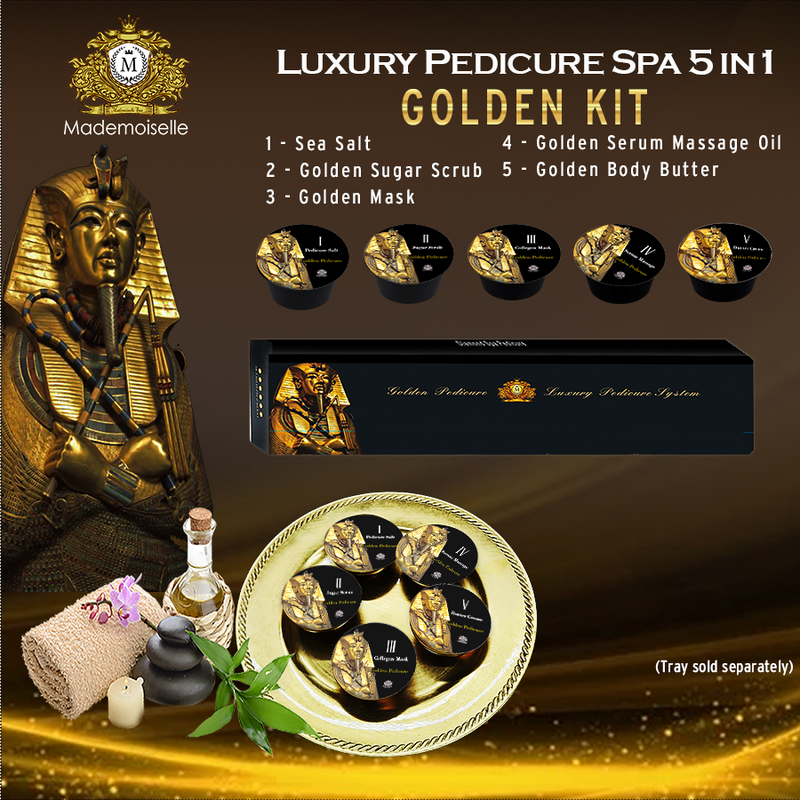 Mademoiselle Golden Spa Pedicure Spa 5-in-1 Luxury Pedicure Kit