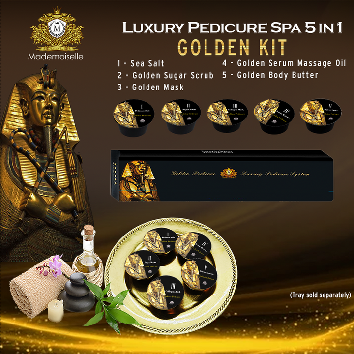 Mademoiselle Golden Spa Pedicure Spa 5-in-1 Luxury Pedicure Kit