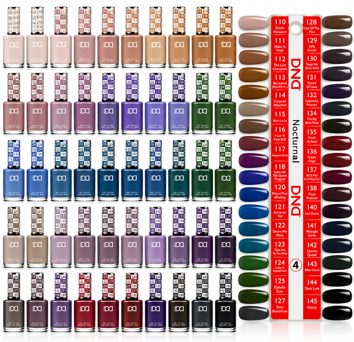 DND HEMA & TPO FREE Gel and Polish Duo Part 4 36pc Bundle - Nocturnal Collection #110-145