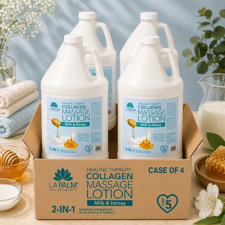 La Palm 2-in-1 Massage Lotion with Collagen | Salon & Spa Formula