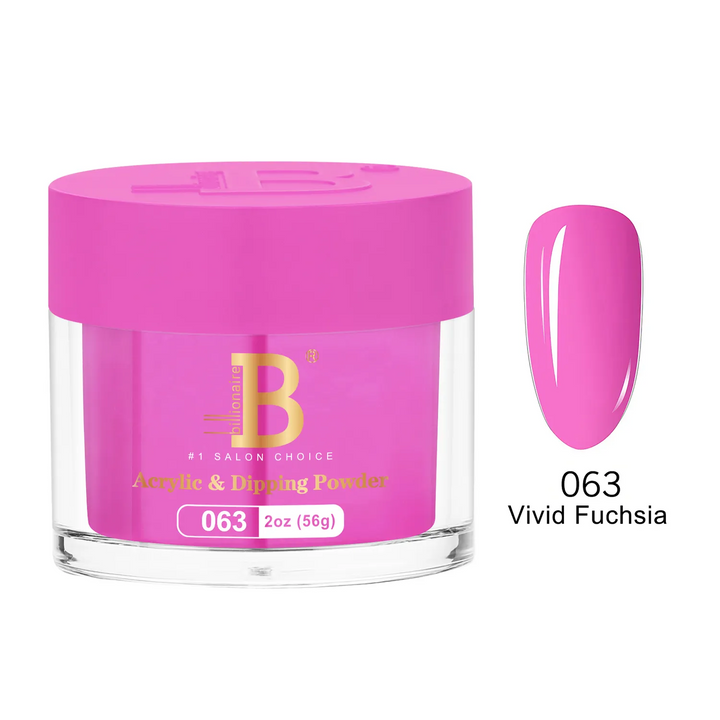 Billionaire Dip Acrylic Powder - Imperial Collection - Vivid Fuchsia (063)