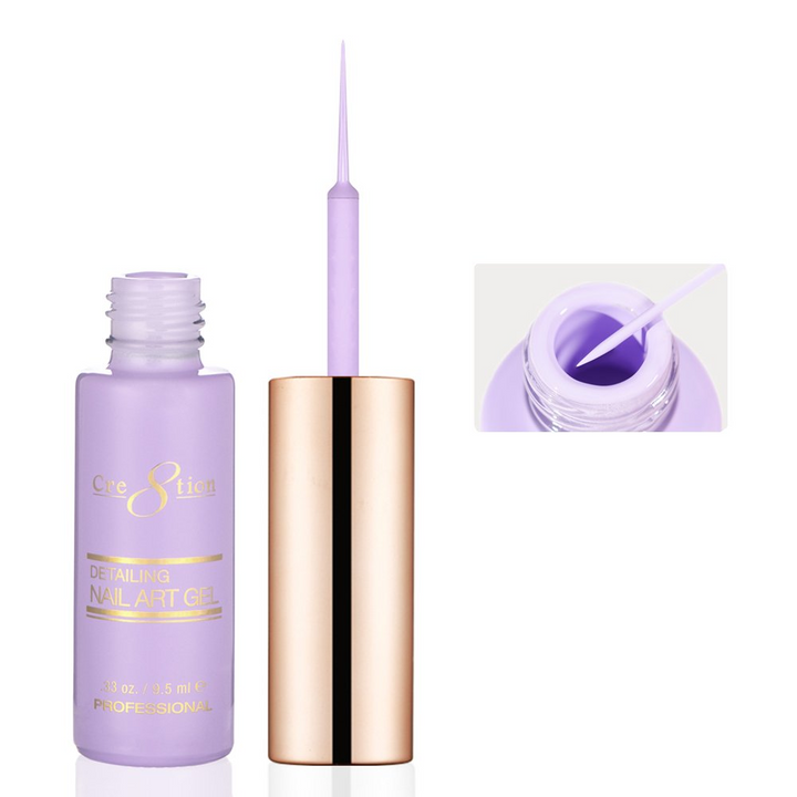 Cre8tion Detailing Nail Art Gel - Pastel Collection (18 Colors)