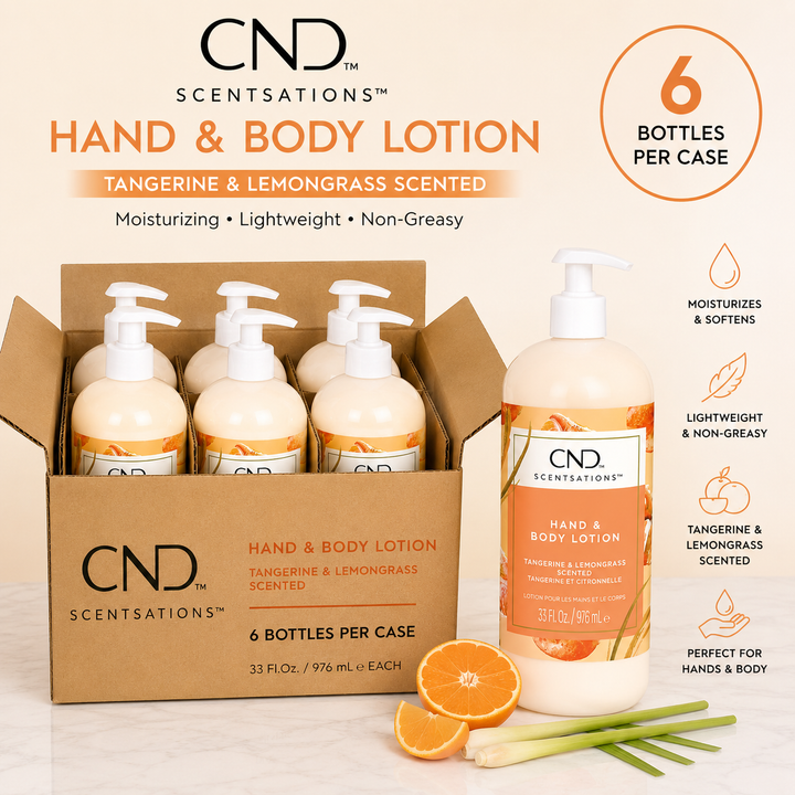 CND Scentsations Hand & Body Lotion 33oz | Lavender & Jojoba, Mango & Coconut & Tangerine & Lemongrass