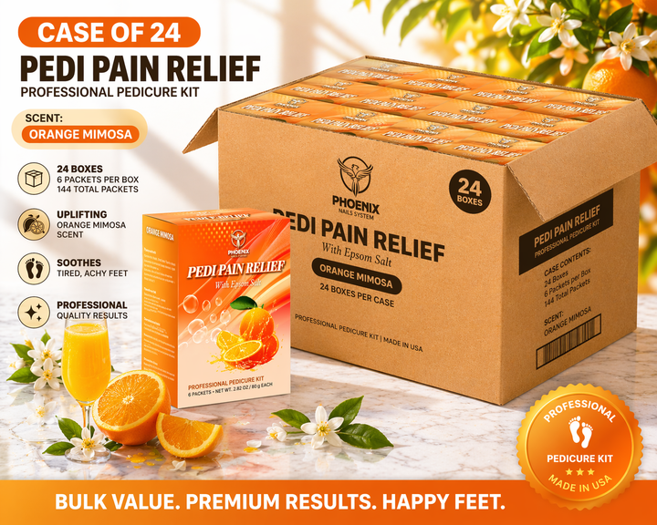 Phoenix Pedi Pain Relief Pedicure Kit + Bonus Kit, Liner, Candle | Case or Single