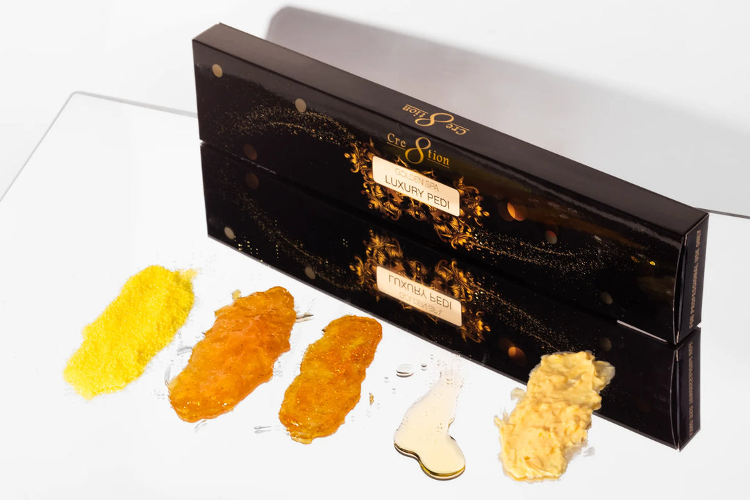 Cre8tion Luxury Golden Pedicure Spa 5-in-1 Pedicure Kit