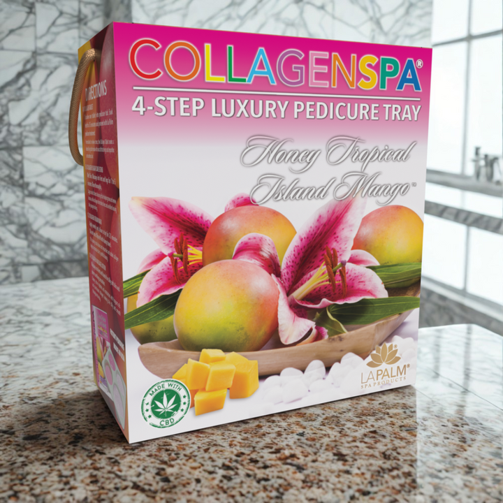 La Palm CollagenSpa 4 Step Pedicure Tray - Honey Tropical Island Mango (24 Count)