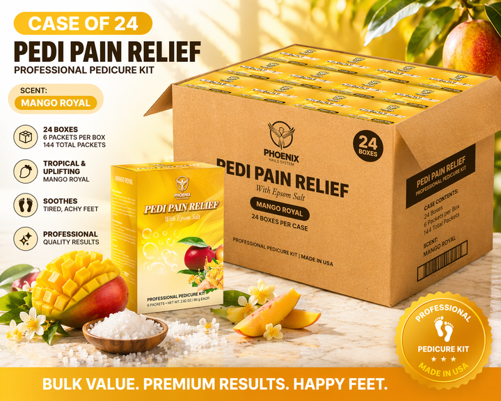 Phoenix Pedi Pain Relief Pedicure Kit + Bonus Kit, Liner, Candle | Case or Single