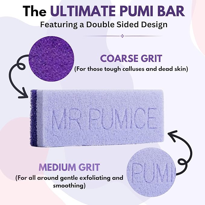 Mr. Pumice - Ultimate PUMI Bar: 2-in-1 Dual-Grit (Extra Coarse | Medium)