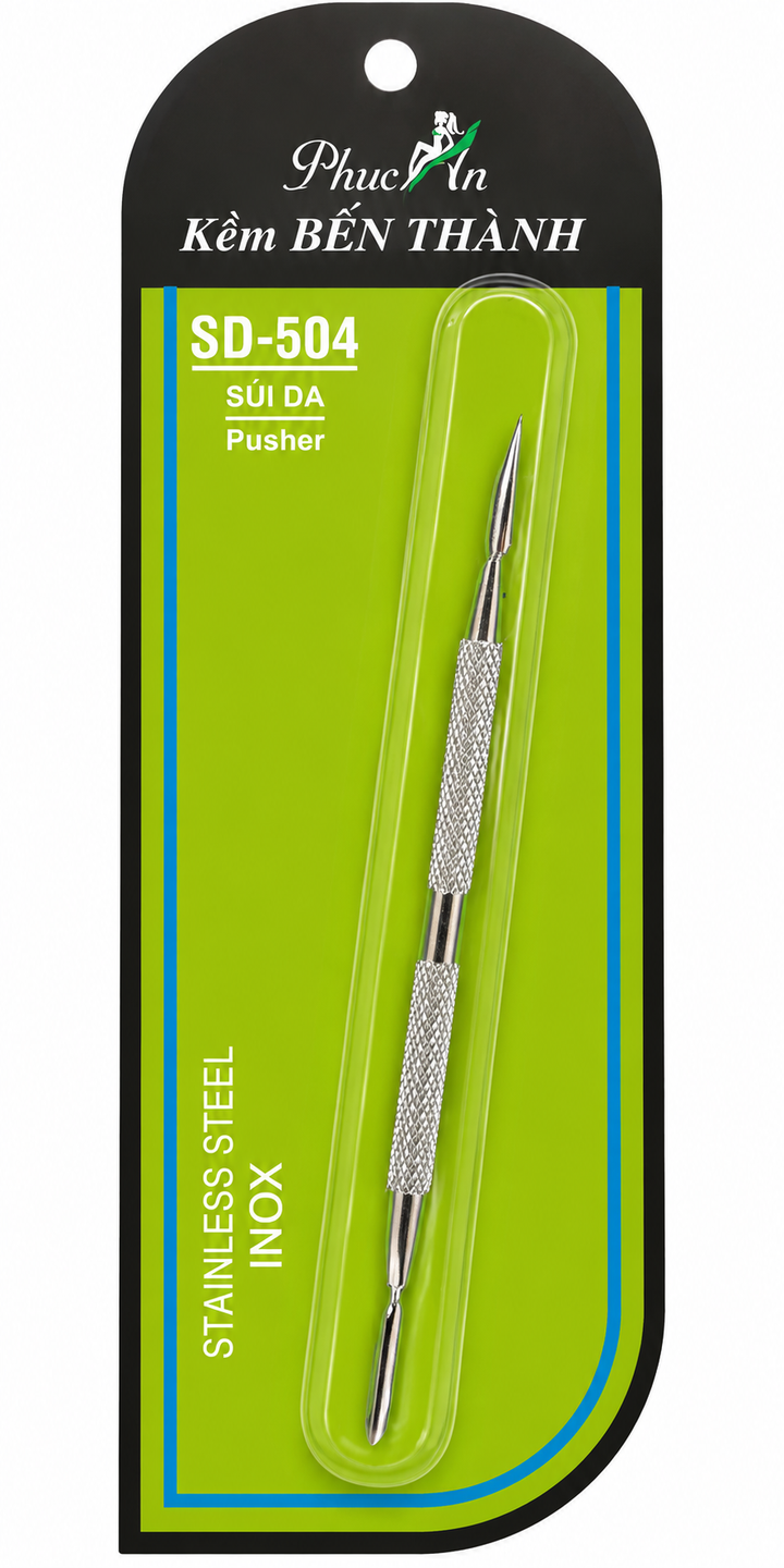 Ben Thanh Stainless Steel Cuticle Pusher – Dual-Ended Professional Tool (SD-504)