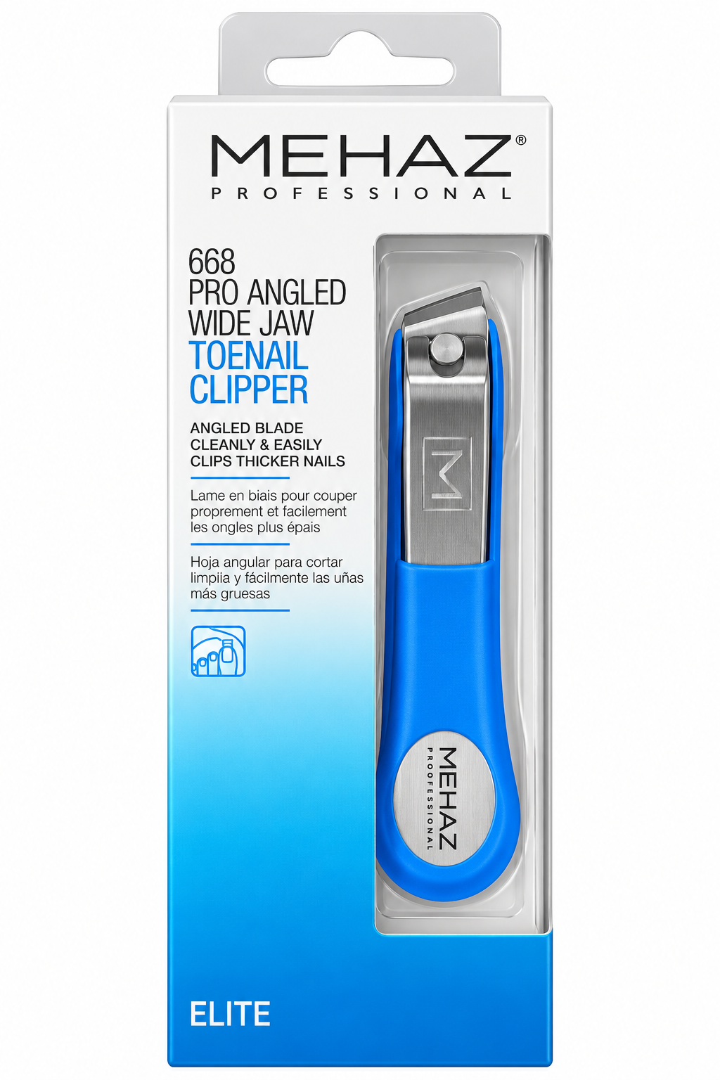 Mehaz 668 Elite Professional Angled Straight Wide Jaw Toenail Clipper
