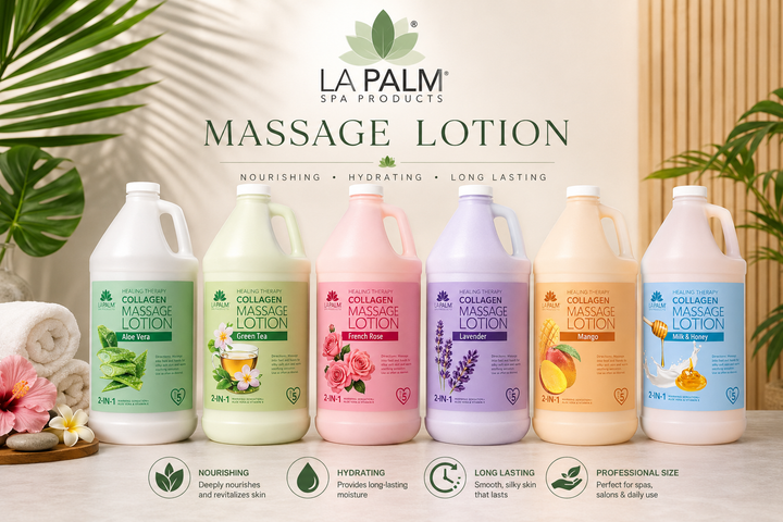 La Palm 2-in-1 Massage Lotion with Collagen | Salon & Spa Formula