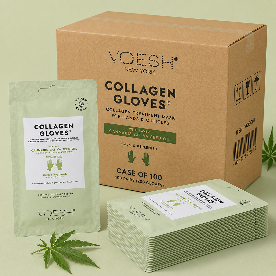 Voesh Collagen Spa Manicure Gloves | Argan Oil, Cannabis Sativa & Mint