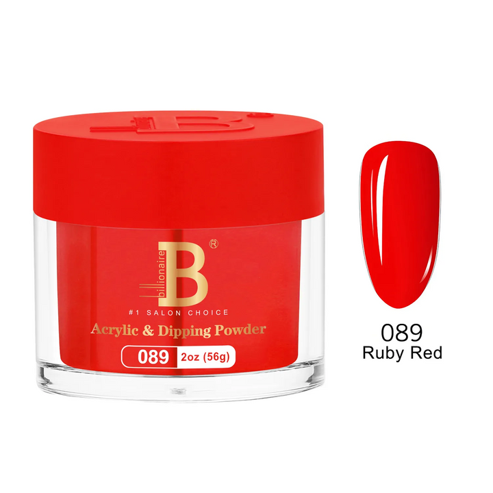 Billionaire Dip Acrylic Powder - Imperial Collection - Ruby Red (089)