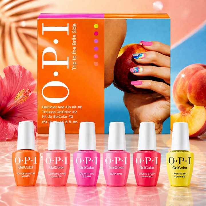 OPI GelColor "Trip To The Brite Side" Summer 2026 Collection - ADD-ON Kit #2 (6 Shades)