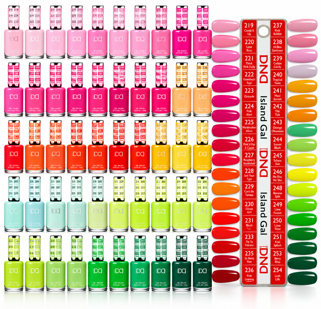 DND HEMA & TPO FREE Gel and Polish Duo Part 7 36pc Bundle - Island Gal Collection #219-254