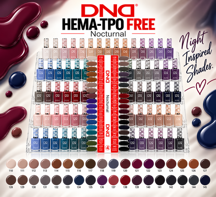 DND HEMA & TPO FREE Gel and Polish Duo Part 4 36pc Bundle - Nocturnal Collection #110-145