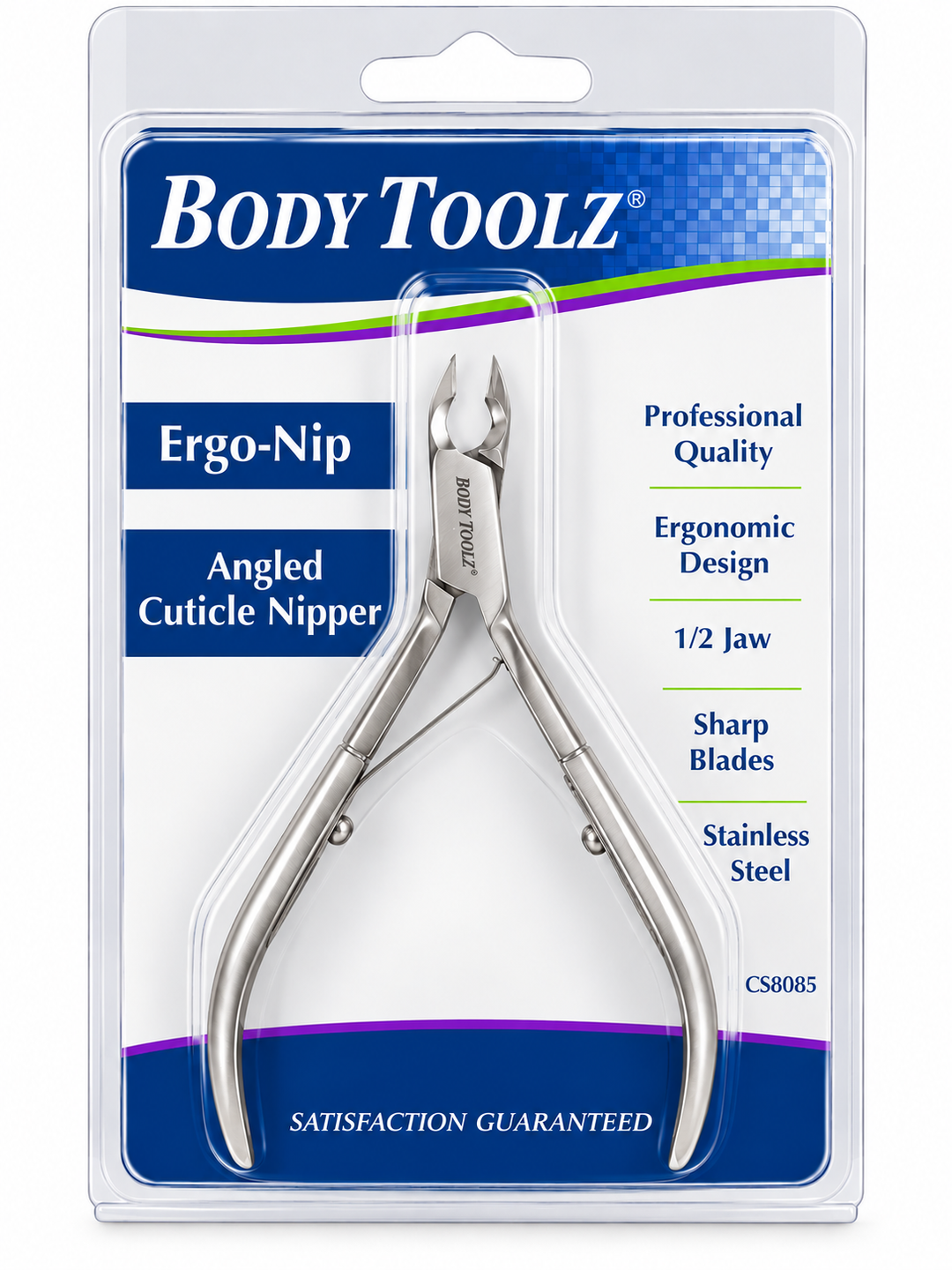 Body Toolz Ergo-Nip Angled Cuticle Nipper 1/2 Jaw #8085