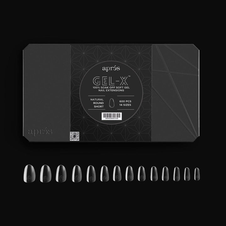 Aprés Gel-X Round Natural & Sculpted Box of Tips - Round (600pcs)