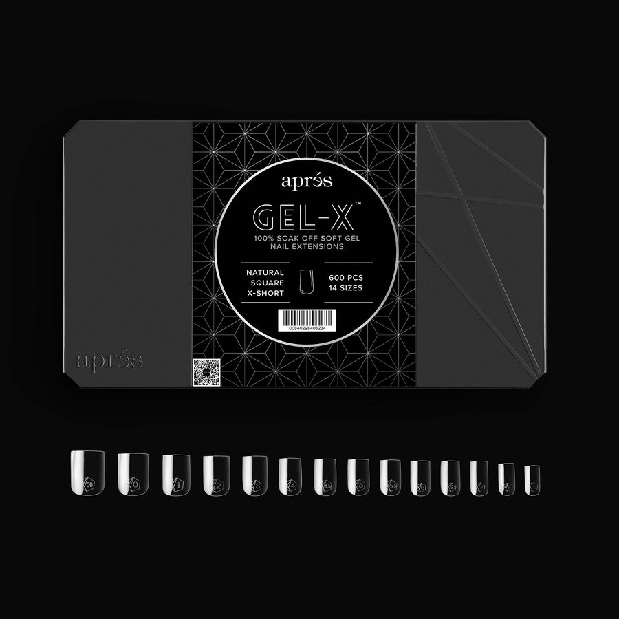 Aprés Gel-X Square Natural & Sculpted Box of Tips - Square (600pcs)