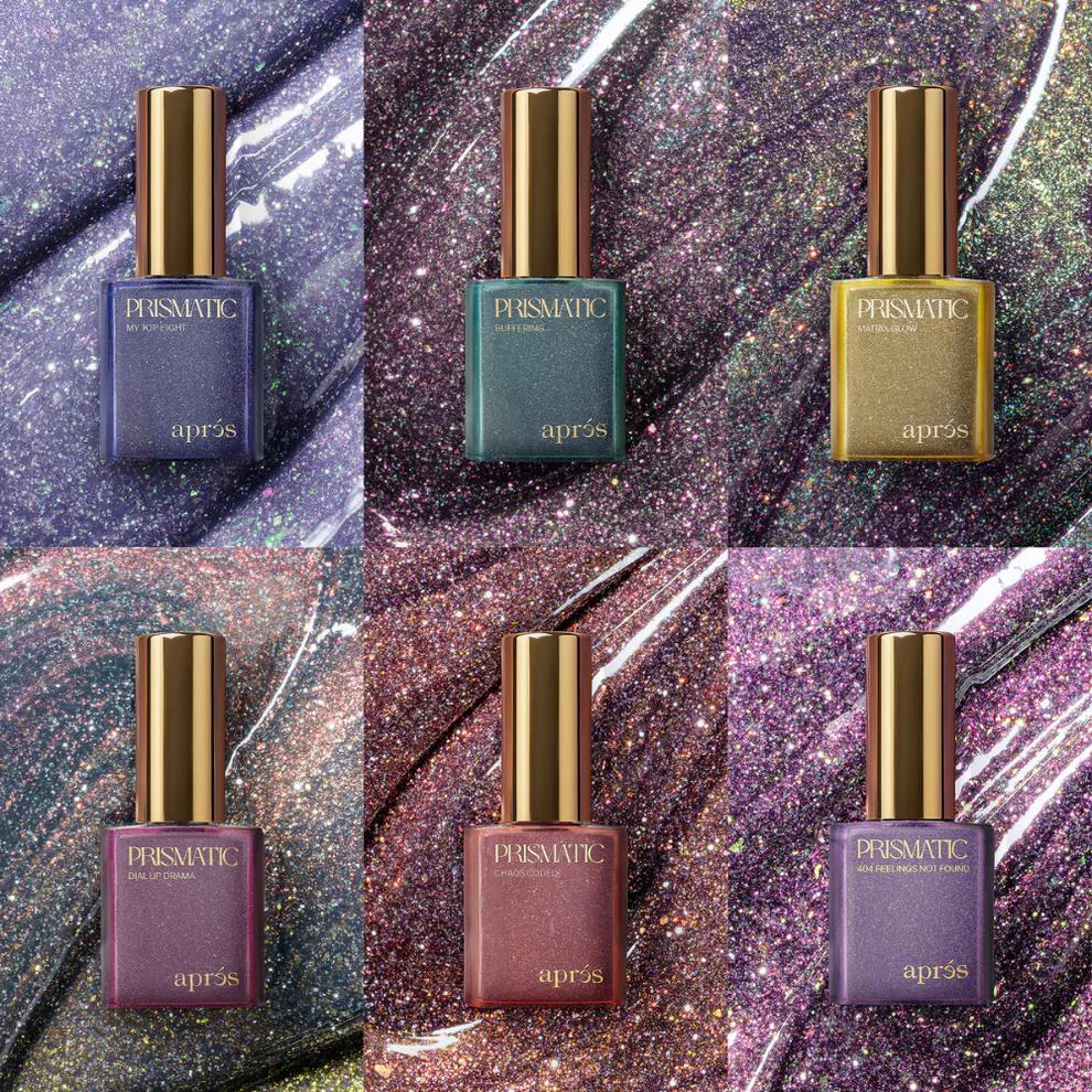 Apres Gel Couleur - Prismatic Flash Glitter Collection | 6 Pieces Collection