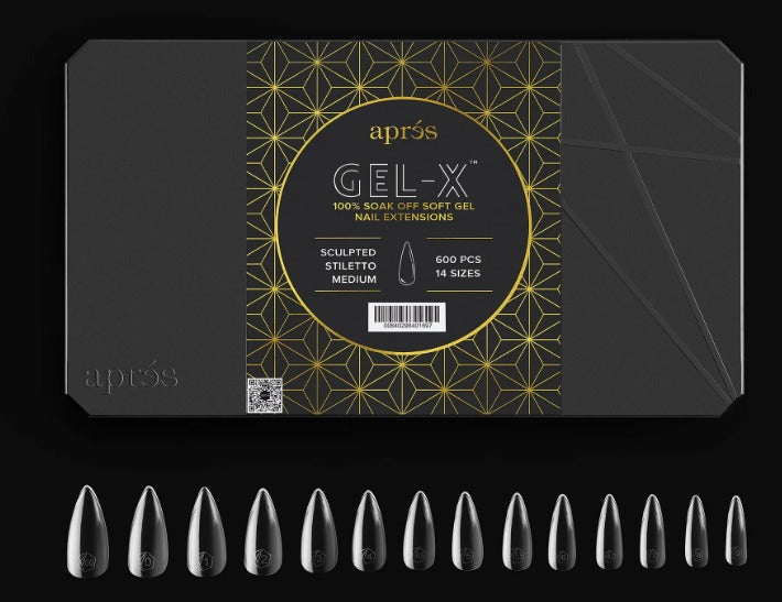 Aprés Gel-X Stiletto Natural & Sculpted Box of Tips - Stiletto (600pcs)