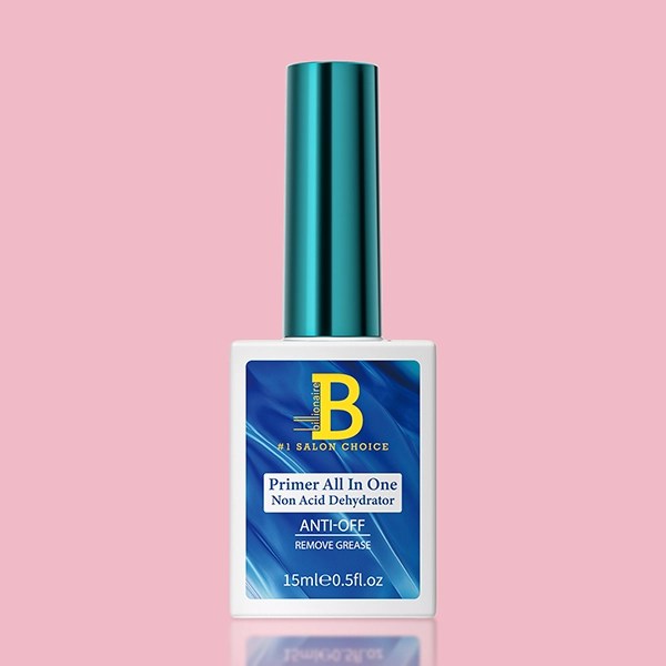 Billionaire Nail Primer Kit HEMA-Free – 6 Filled Bottles & 250ml Refill Bottle