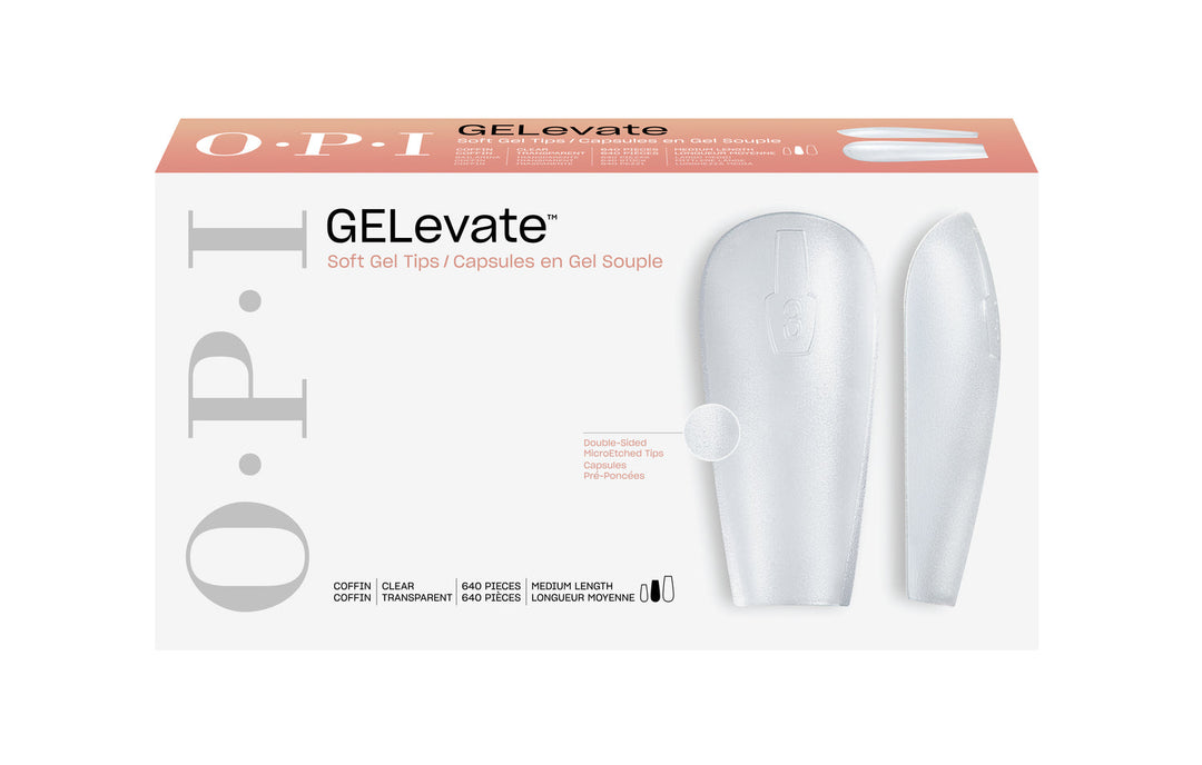 OPI GELevate Soft Gel Tips 640 pcs. - Coffin Medium Shape