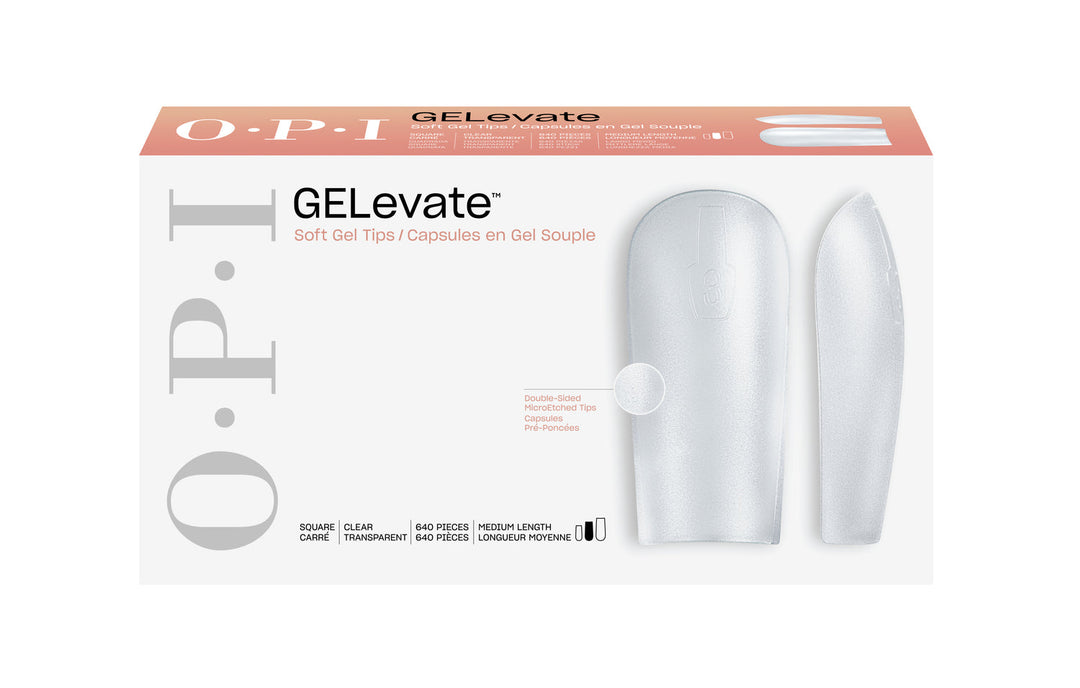 OPI GELevate Soft Gel Tips 640 pcs. - Square Medium Shape