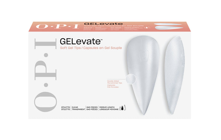 OPI GELevate Soft Gel Tips 640 pcs. - Stiletto Medium Shape