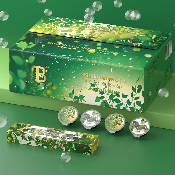 Billionaire Bubble Spa Nail Deluxe Pedicure Kit 4 Steps - Eucalyptus