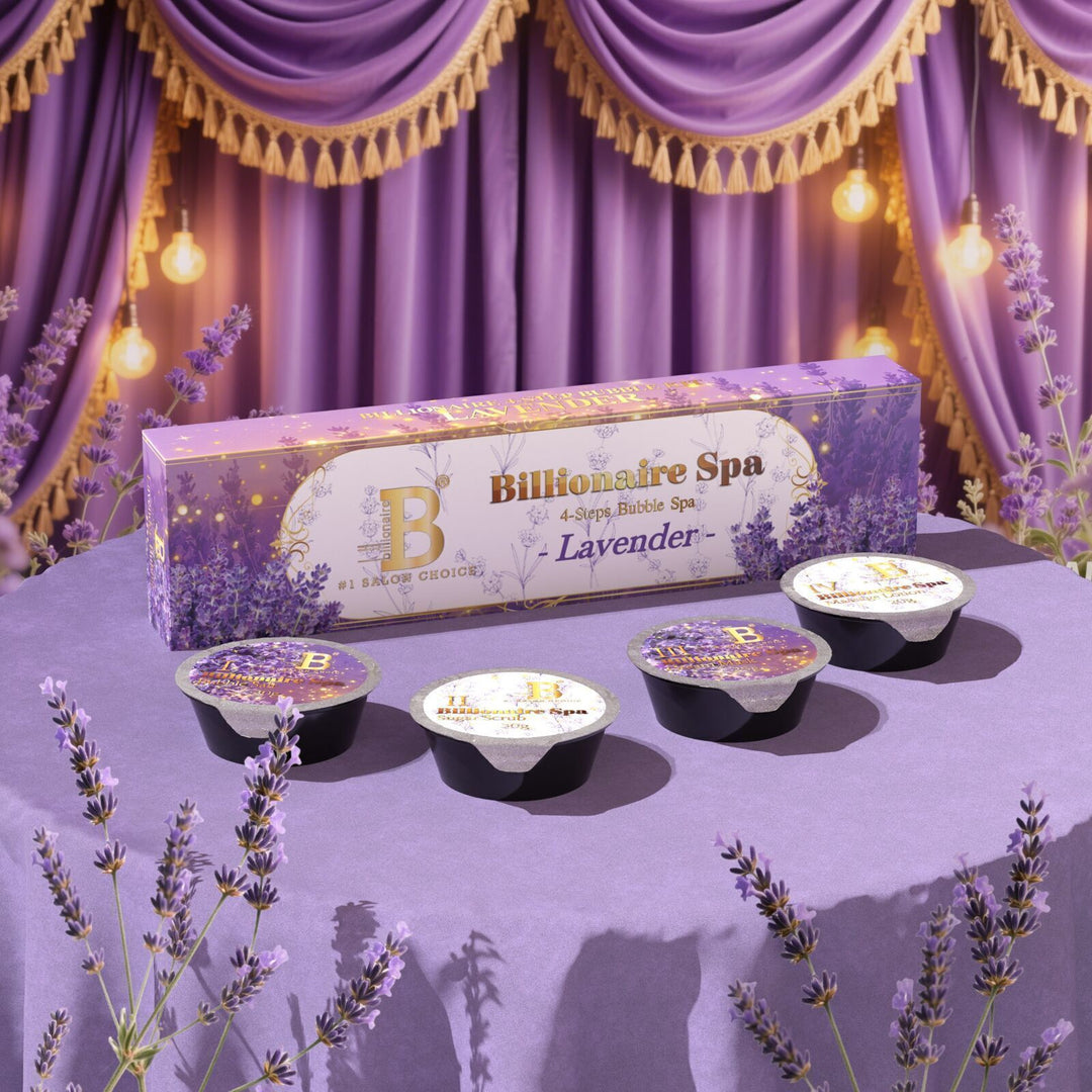 Billionaire Bubble Spa Nail Deluxe Pedicure Kit 4 Steps - Lavender