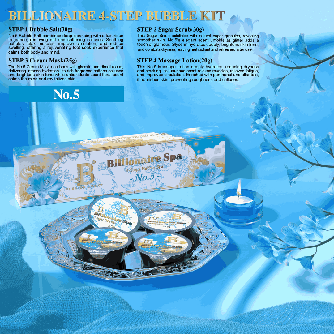 Billionaire Bubble Spa Nail Deluxe Pedicure Kit 4 Steps - No. 5