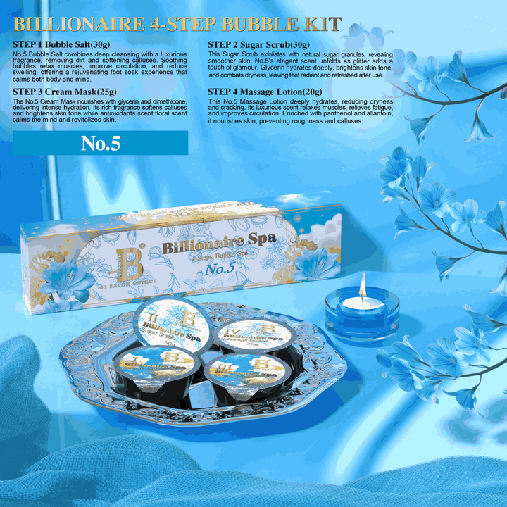 Billionaire Bubble Spa Nail Deluxe Pedicure Kit 4 Steps - No. 5