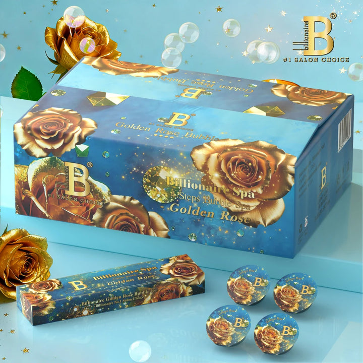 Billionaire Bubble Spa Nail Deluxe 4 Steps Pedicure Manicure Treatment Kit