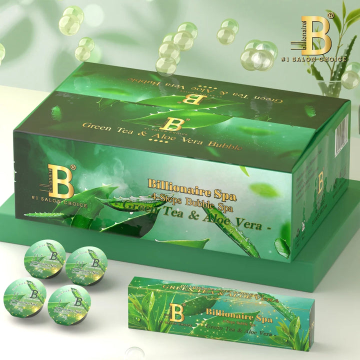 Billionaire Bubble Spa Nail Deluxe 4 Steps Pedicure Manicure Treatment Kit