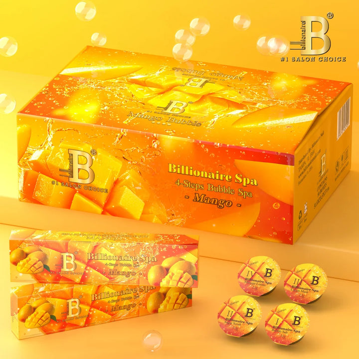 Billionaire Bubble Spa Nail Deluxe 4 Steps Pedicure Manicure Treatment Kit