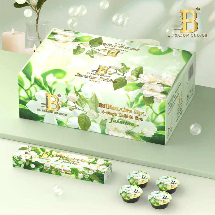 Billionaire Bubble Spa Nail Deluxe 4 Steps Pedicure Manicure Treatment Kit