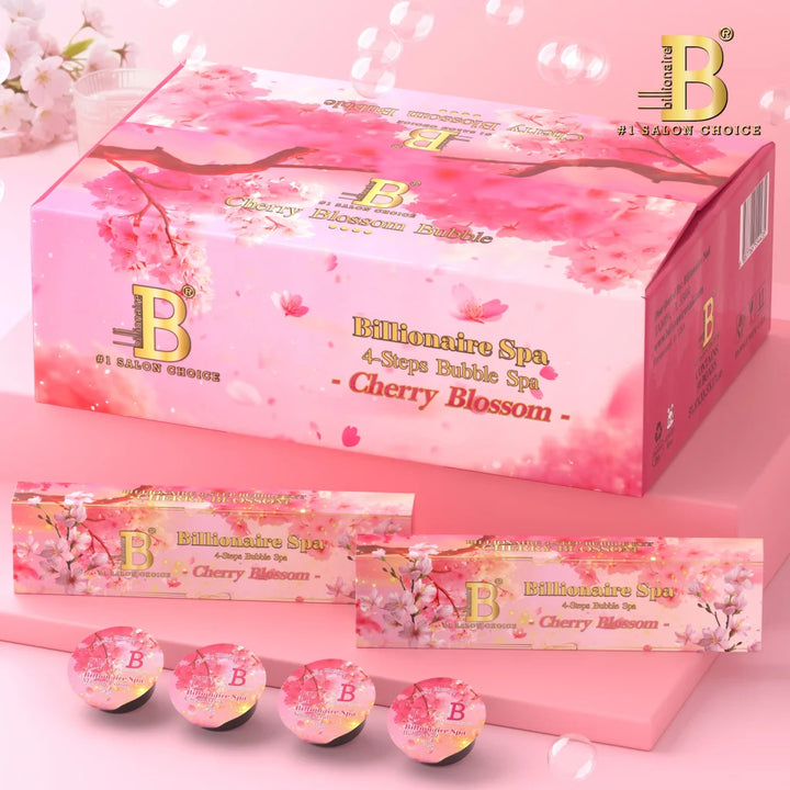 Billionaire Bubble Spa Nail Deluxe 4 Steps Pedicure Manicure Treatment Kit