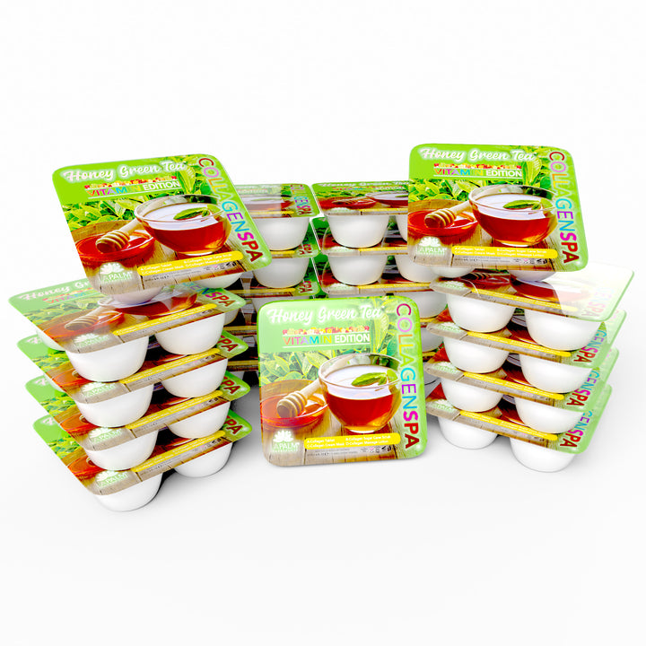 La Palm CollagenSpa Vitamin Edition 4 Step Pedicure Tray - Honey Matcha Green Tea (24 Count)