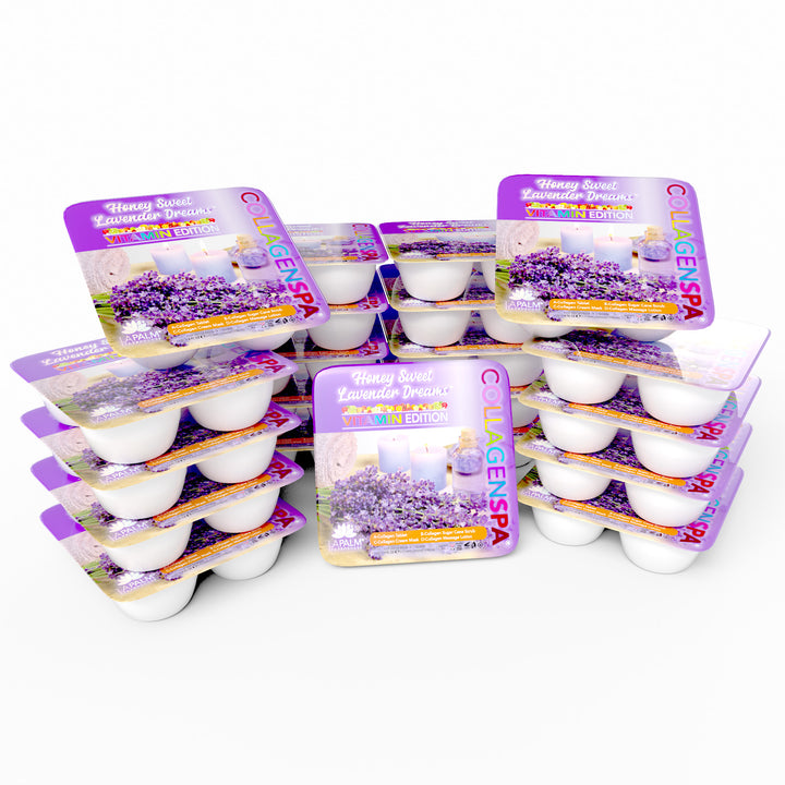 La Palm CollagenSpa Vitamin Edition 4 Step Pedicure Tray - Honey Sweet Lavender Fields (24 Count)
