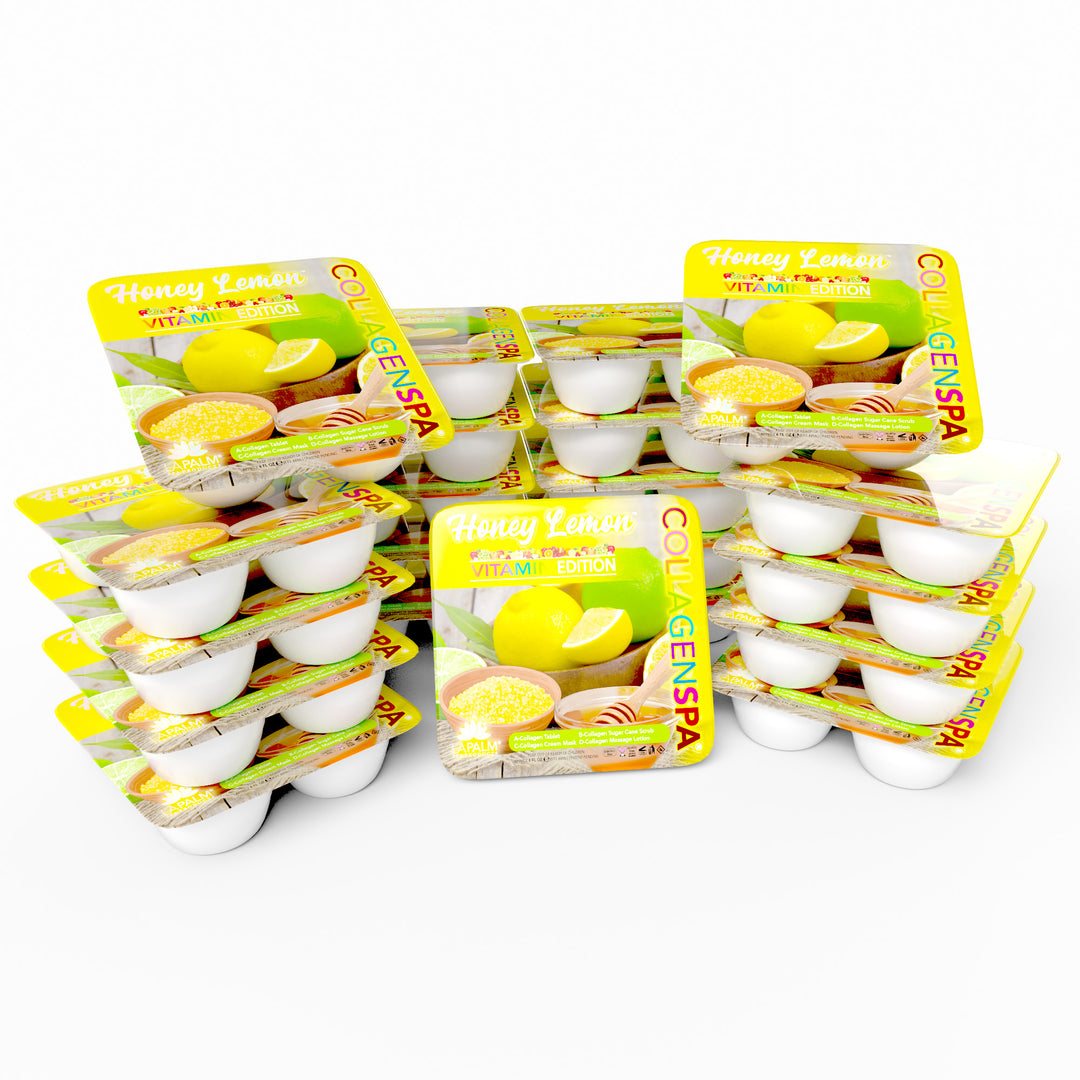 La Palm CollagenSpa Vitamin Edition 4 Step Pedicure Tray - Honey Lemon Lime (24 Count)